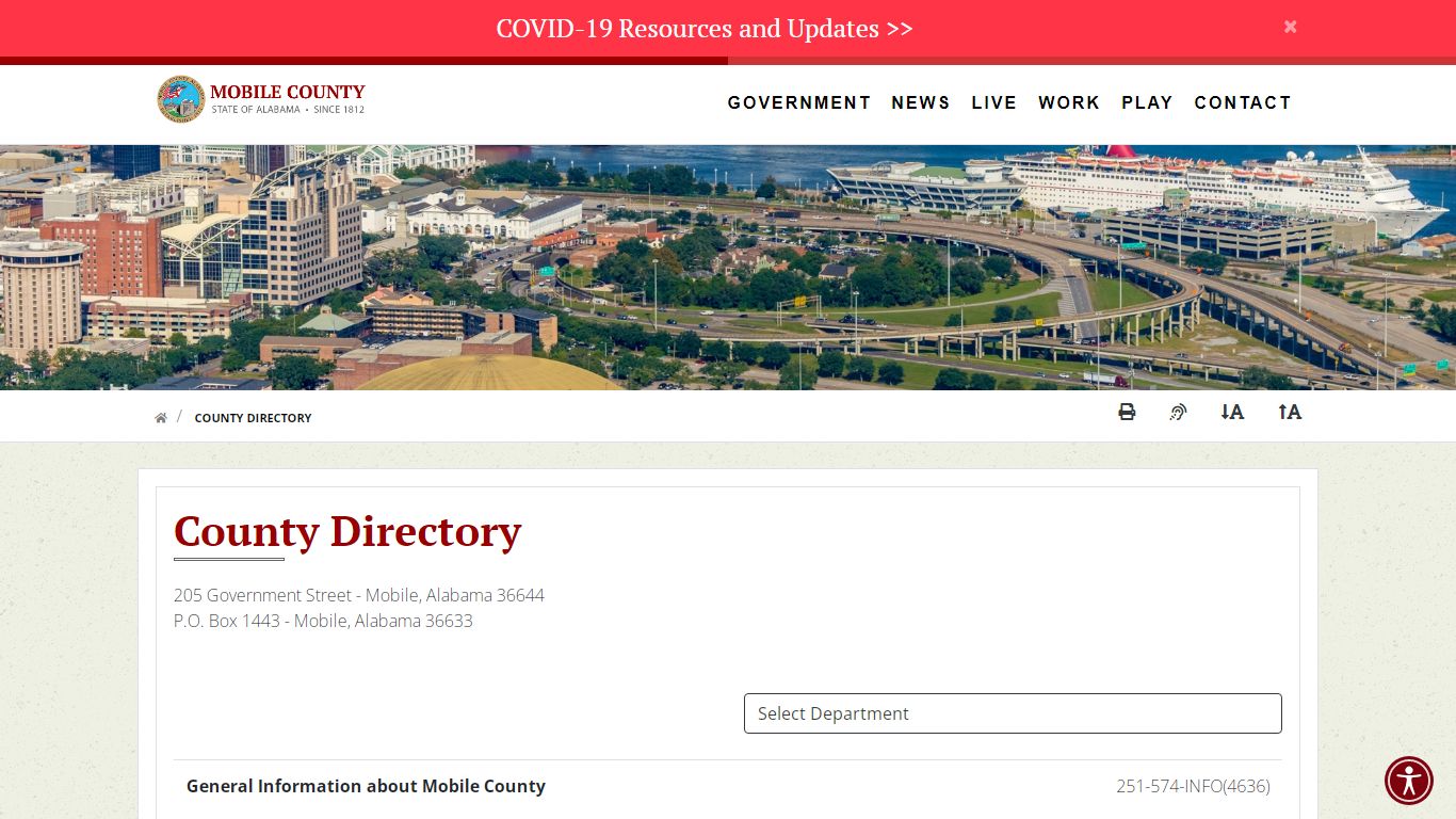 County Directory : Mobile County